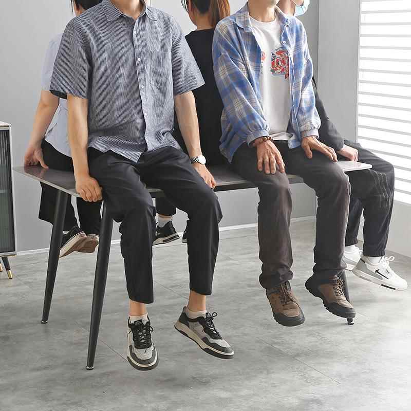 7轻K板餐桌岩家用小户型现代简约012奢吃桌子长方形大理石餐桌椅