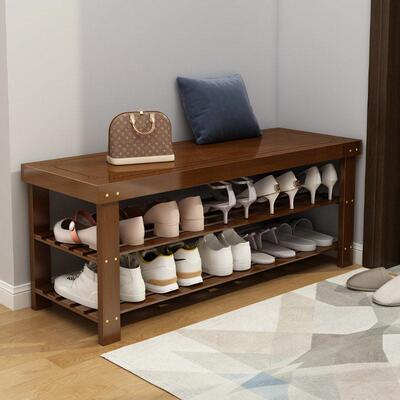 Shoe rack integrated shoe changing stool for home use, doors