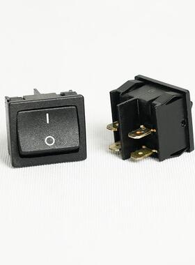 船型开关 24x21mm 4脚2档 翘板电源开关 双刀双控