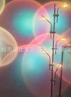 北欧极简创意LED光影落地灯意大利个性艺术背影墙设计师落地灯