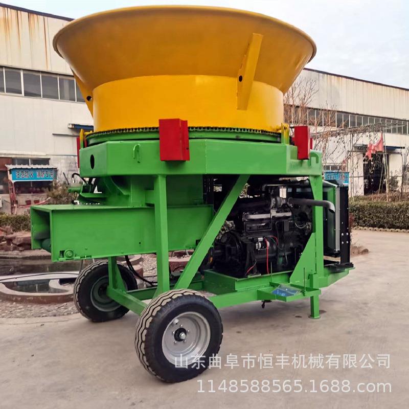 吉林柴油机移动款大型秸秆粉碎机圆盘式草捆秸秆粉碎机型号