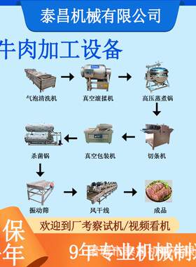 河南酱牛肉生产线酱猪蹄加工流水线德州扒鸡加工设备酱牛肉卤煮机