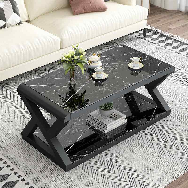 客厅电视OOA柜柜钢化玻烤几璃客厅柜简约现代茶电视组合铁艺漆茶