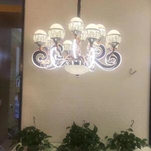 厂家供货亚克力灯臂发光无极调光客厅大灯餐厅灯卧室房间灯饰
