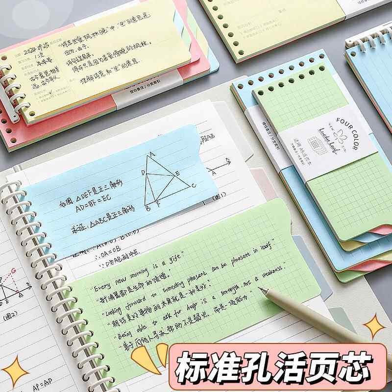 道林标签活页芯9孔7孔迷你活页替芯活页本配套横线空白方格错题