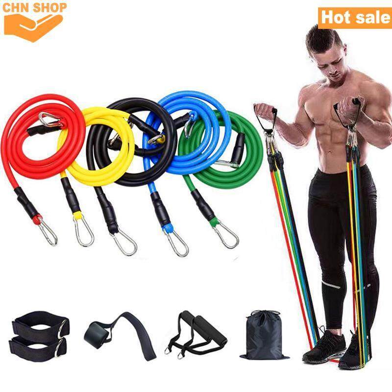 11pcs Resistance Band Gym Equipment Rubber exercise Band - 实物图