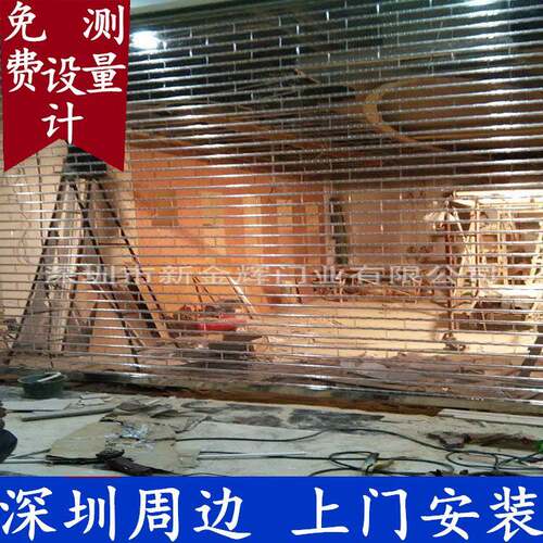 深圳透视PC高级防弹胶卷帘门电动胶质门亚克力卷拉门不锈钢04