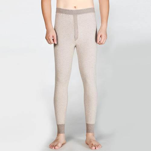 冬羊绒裤季男厚士款OVA羊毛裤针织力无缝弹毛线裤打底高腰保暖裤