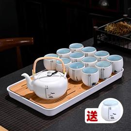 茶杯陶瓷一套家用茶杯，一套装泡茶壶茶具，客厅喝茶陶瓷杯子办公室