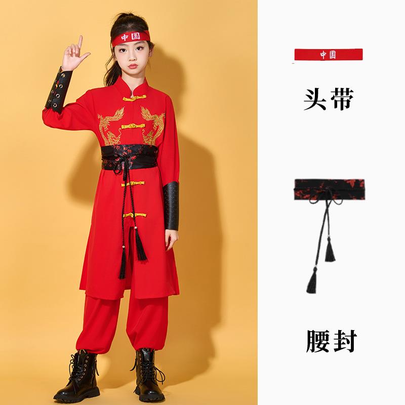 正品童儿中国风演出服国潮舞蹈表演服班服运动会街舞爵士舞武术学