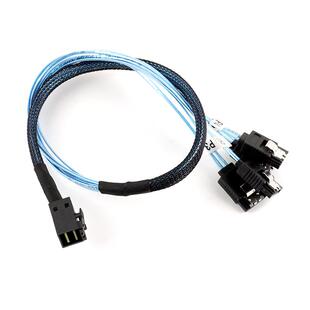 全新12G MINI SAS线SFF-8643转4SATA高速HD阵列卡接硬盘数据线1米