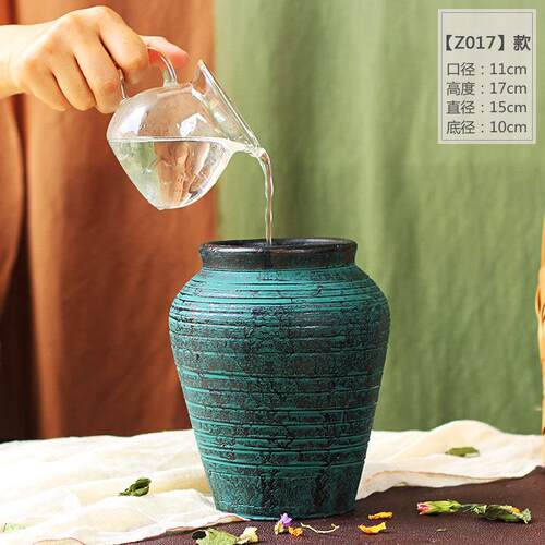 落地花瓶高款专用艺术时尚摆件酒店中式现约美式中古器皿百合