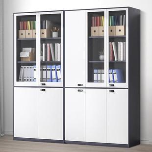 办公室文件柜铁皮柜档案资料凭证柜矮柜800宽收纳柜带锁家用书柜