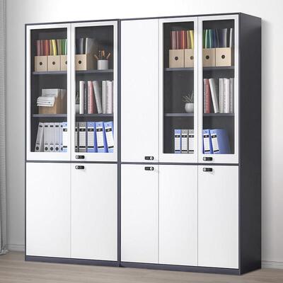 办公室文件柜铁皮柜档案资料凭证柜矮柜800宽收纳柜带锁家用书柜