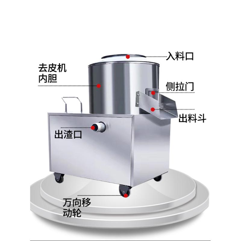 小型土豆去皮机商用地瓜马铃红薯橄榄自动清洗削皮芋头脱皮机家用