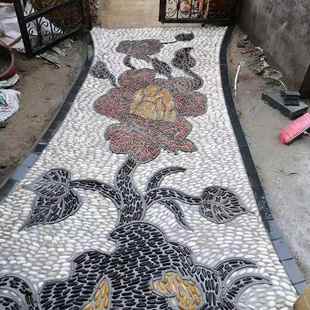 斤路铺造天然石头原石地851景庭院花园大小鹅卵石花软暖石鹅雨石5