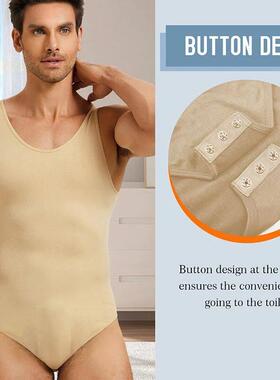Mens Shapewear Tummy Control Full Body Shaper with Seamless