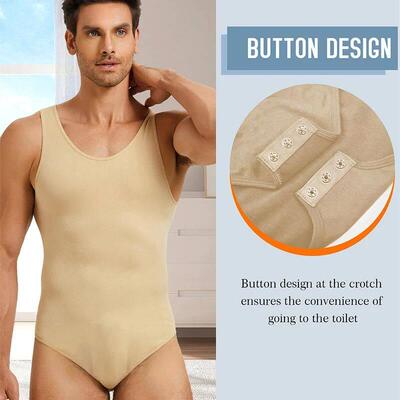 Mens Shapewear Tummy Control Full Body Shaper with Seamless