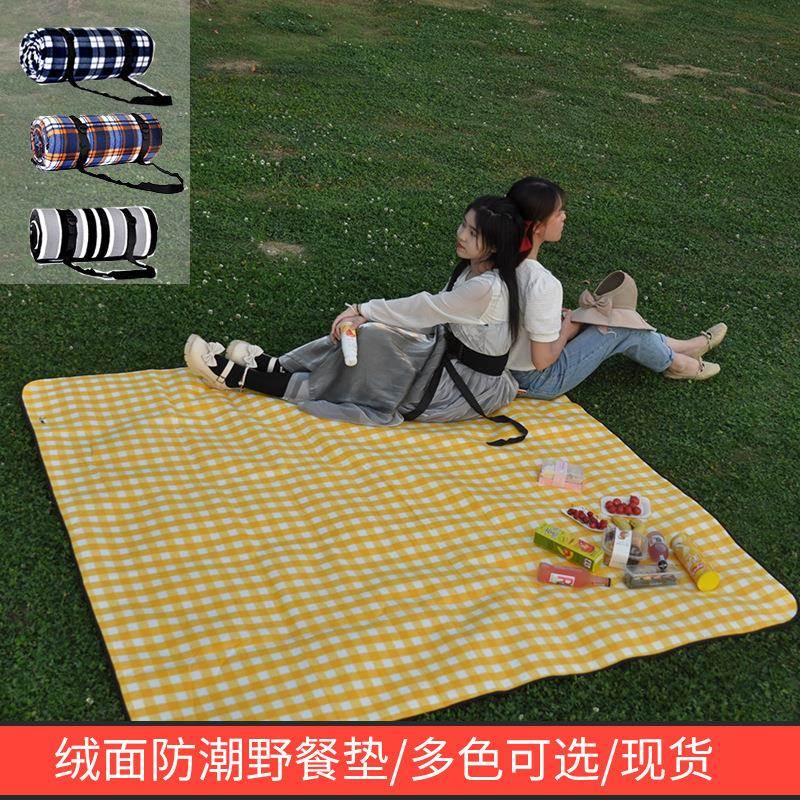 现货绒面防潮野餐垫 户外防潮垫铝膜露营垫帐篷垫防水