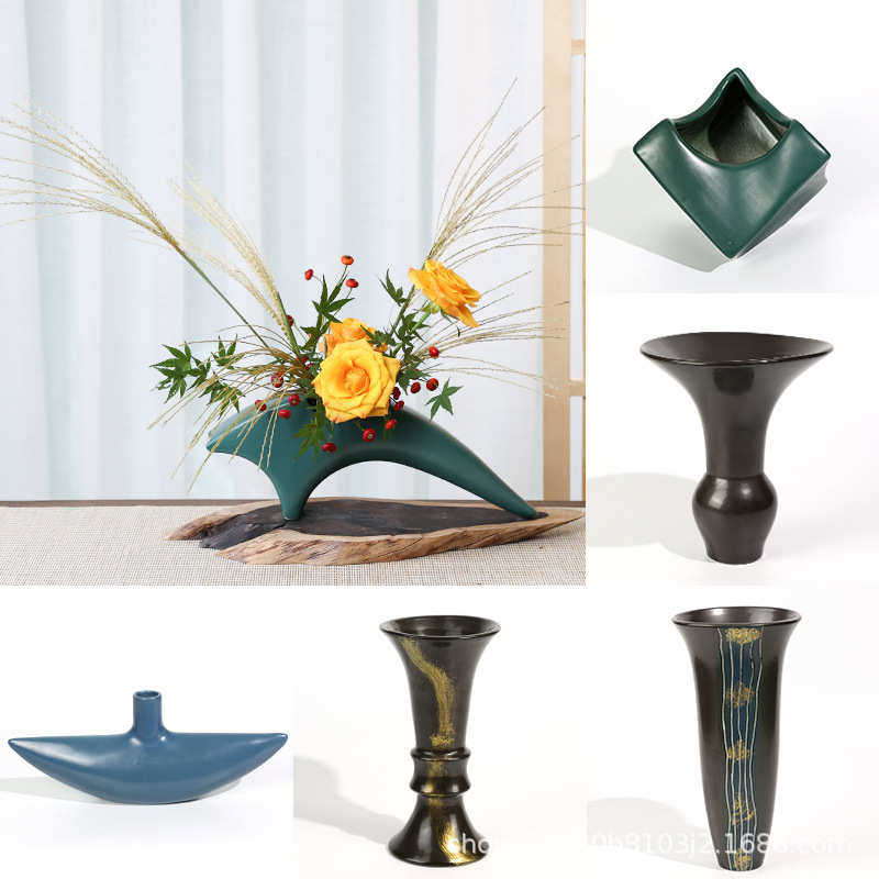 剑山日式池坊花瓶标准生花立花插花花器禅意草月流异形插花器皿,鲜花速递/花卉仿真/绿植园艺,花盆,淘宝优惠券,粉丝福利购,淘宝优惠卷