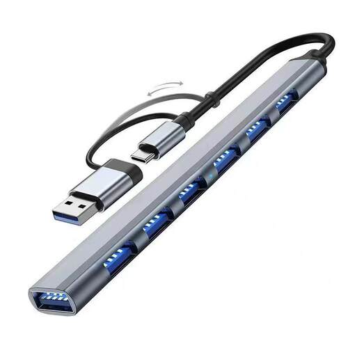 跨境type-C USB HUB扩展坞多功能3.0一拖四 一拖七电脑集线拓展坞