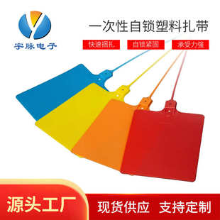 带塑料标牌250d签封口活扣签封物流百世条标签带封扎标识封条扎