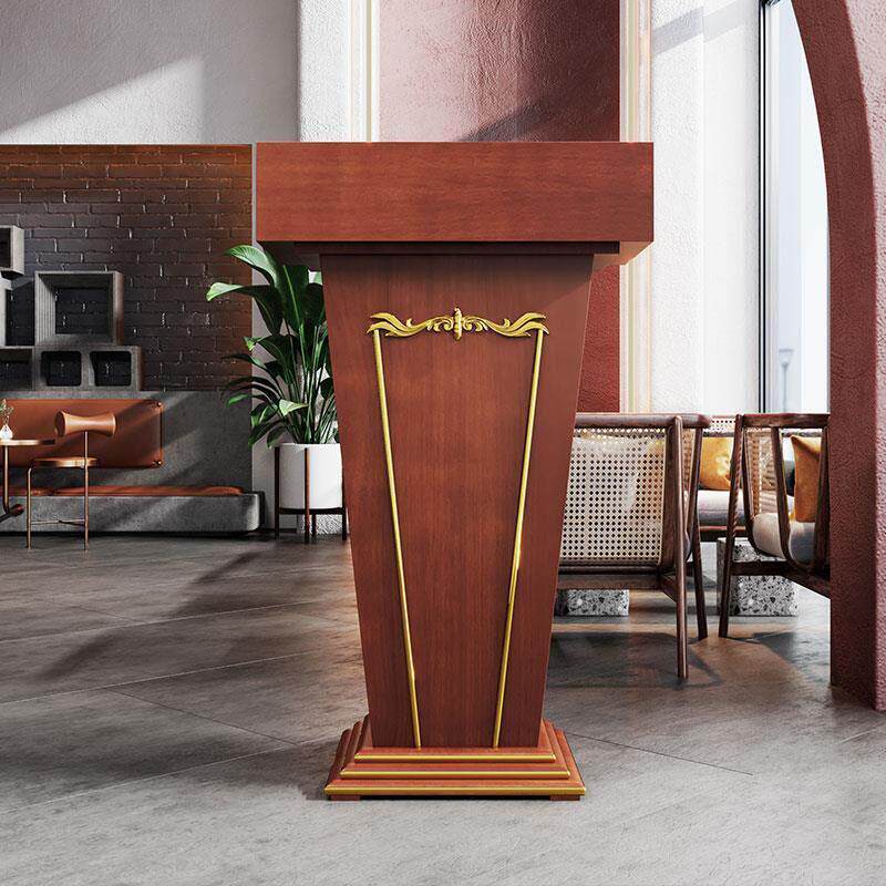 发言台演讲台实木司仪台泊车咨客售楼迎宾台接待会议室培训引导桌