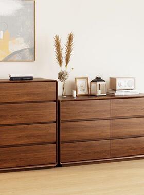斗柜胡木桃客厅六四WxpP8FG2斗九斗五柜大容量斗橱卧斗室靠墙实木