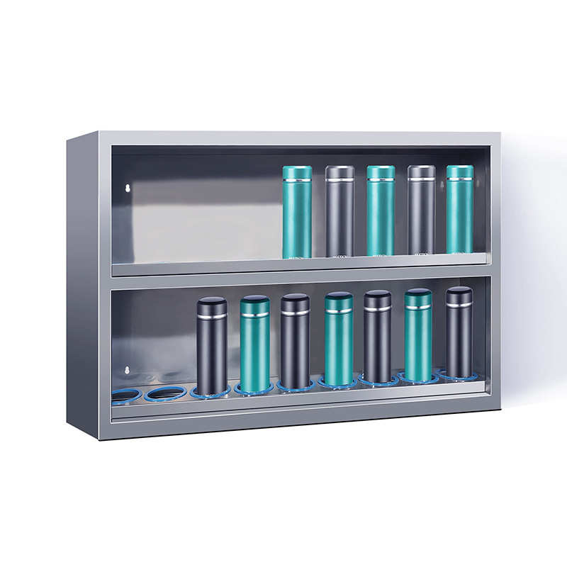 不锈钢员工水杯架壁挂式多层置物架多人杯子收纳架工厂车间茶杯柜