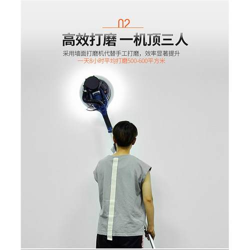 新款顿无刷墙磨床超轻型子多功能墙磨床腻瓦墙砂机电动工纸具