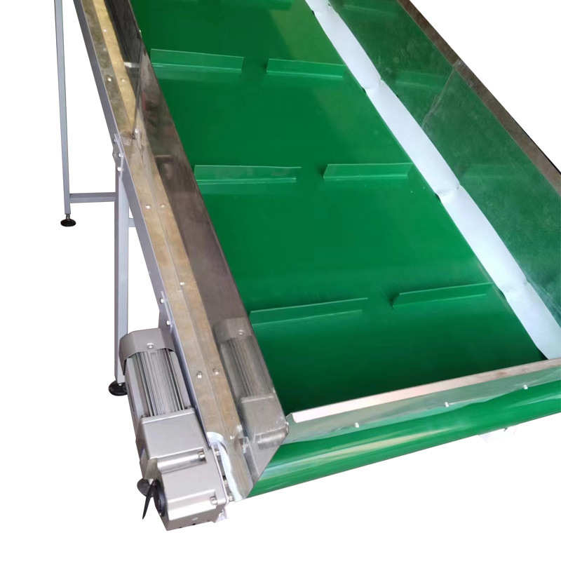 输送带拦流水线传送物流皮带厂家上料爬坡带运输板高传送运输食品