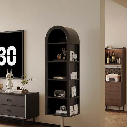 穿卧室地试衣镜子旋转落衣镜全身镜书架轻奢杂志架镜收DYM纳置物