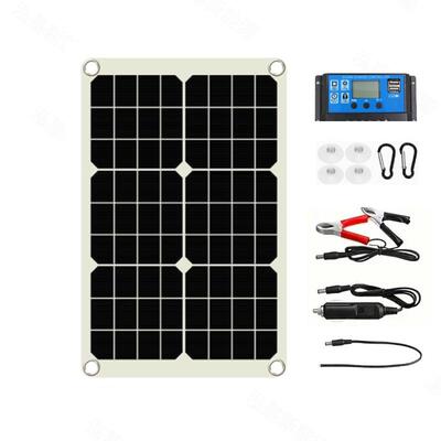 热销高转换制0W太962阳能板柔性阳能2充电板光伏12V24v控太器户外