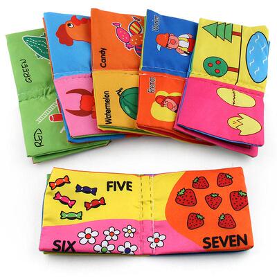 Cartoon Fruits Washable Baby Cloth Books Bath Toy Loud