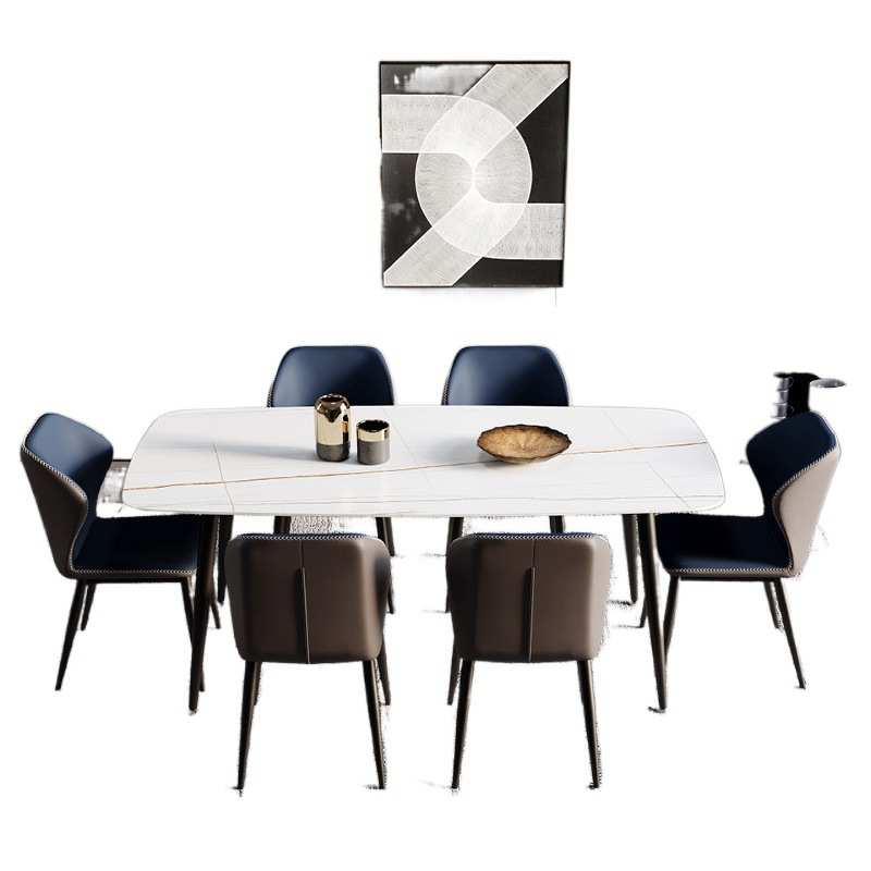 意式餐椅家用加厚出租房用靠背椅子网红轻奢北欧现代简约餐厅家具