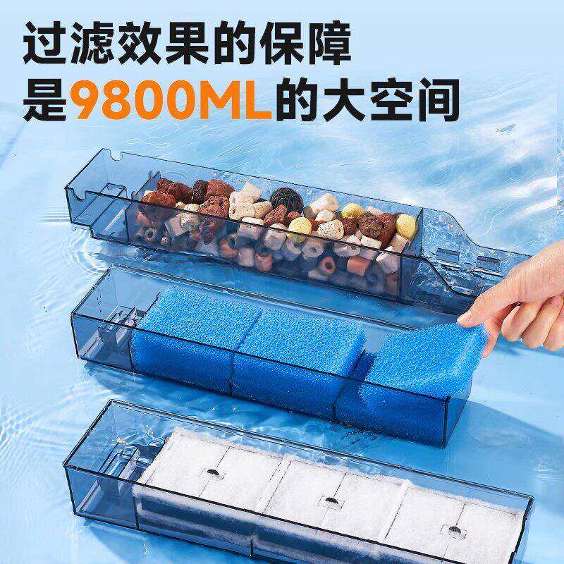 yeDLH-2409鱼缸过滤器净水滴循合环三一水泵上置流e盒低水位过滤