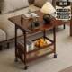 移动茶几边几可移动茶台沙发旁边柜客厅阳台茶桌实木小型创意角几