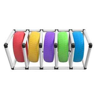 幼儿园塑料轮胎 感统体能训练器材 户外滚轮胎团队游戏拓展轮胎架