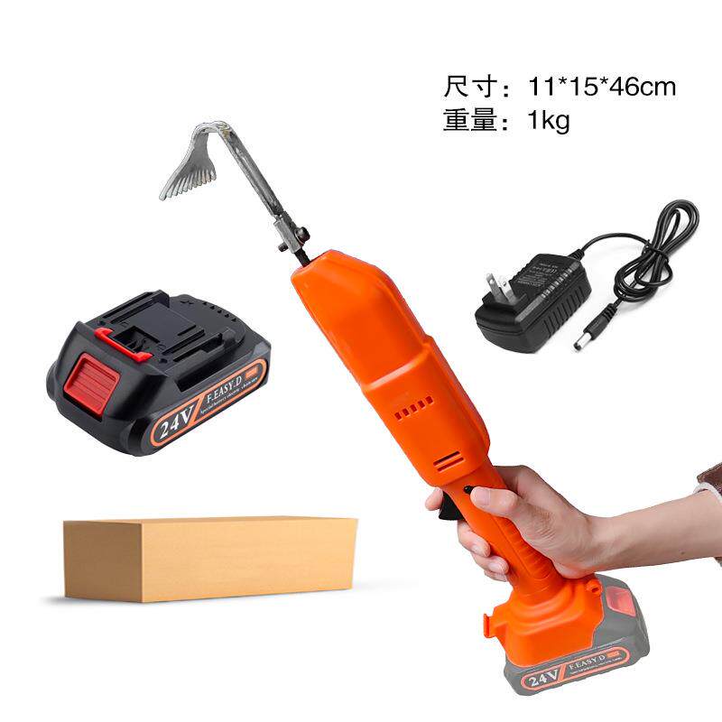 手持锂电松土机小型家用电动锄头便携式拔园林小机型草割草DUG式