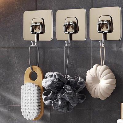 Self-adhesive super strong no-drill wall hooks for kitchen a