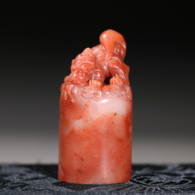 【超值捡漏】寿山结晶芙蓉石古兽印章闲章圆章书画章名字章p6926