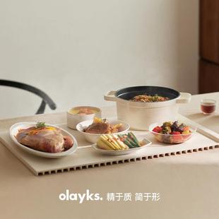 olayks立时硅胶暖菜板折叠式热菜保温板家用饭菜加热神器多功能礼