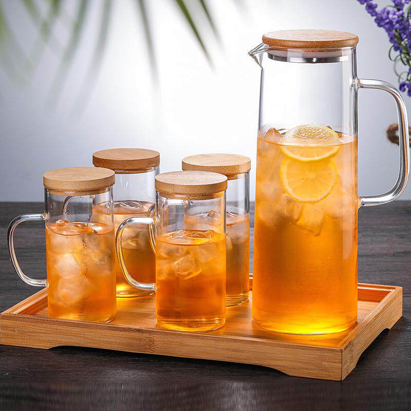 家用冷水壶玻璃泡茶壶耐热高温凉白开水杯扎壶防爆大容量水瓶套装
