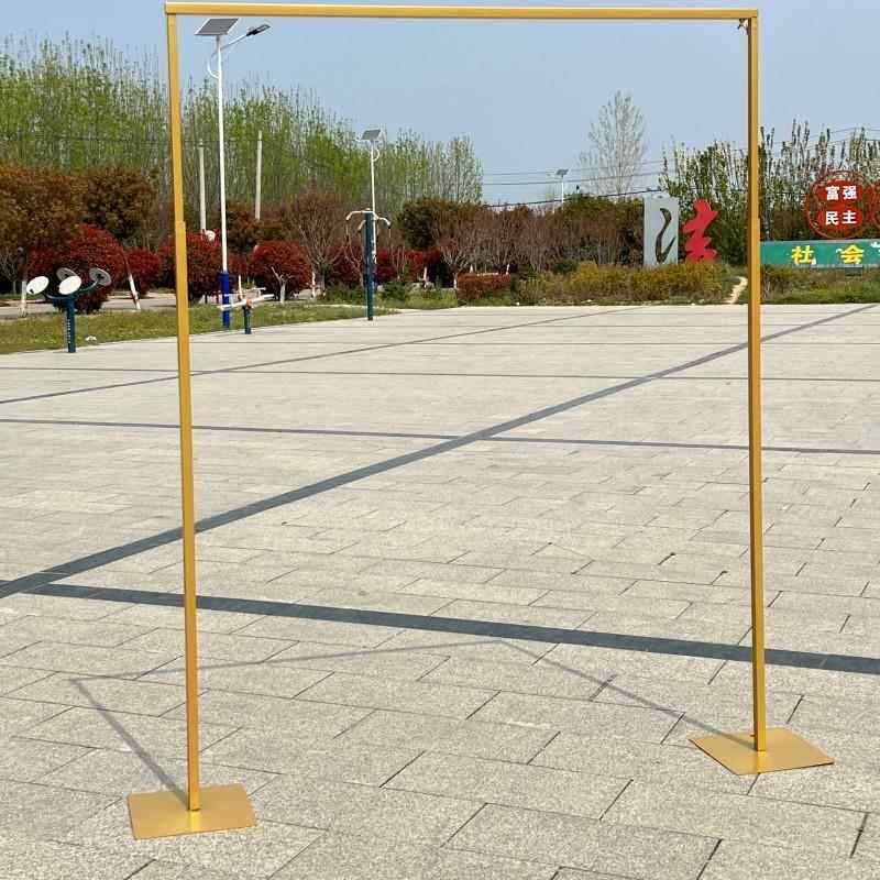 婚庆拱新门款背拱景架方PZX形拱门伸缩杆舞台铁艺门户外婚礼布置