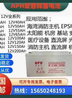 APH爱普辉蓄电池NP100-12V5A7A17A24A38A40A50AH65AH100AH应急UPS