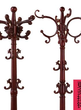 实挂衣架木杆落地衣帽置物卧室简约现代单家用客厅F95S9M97新架款