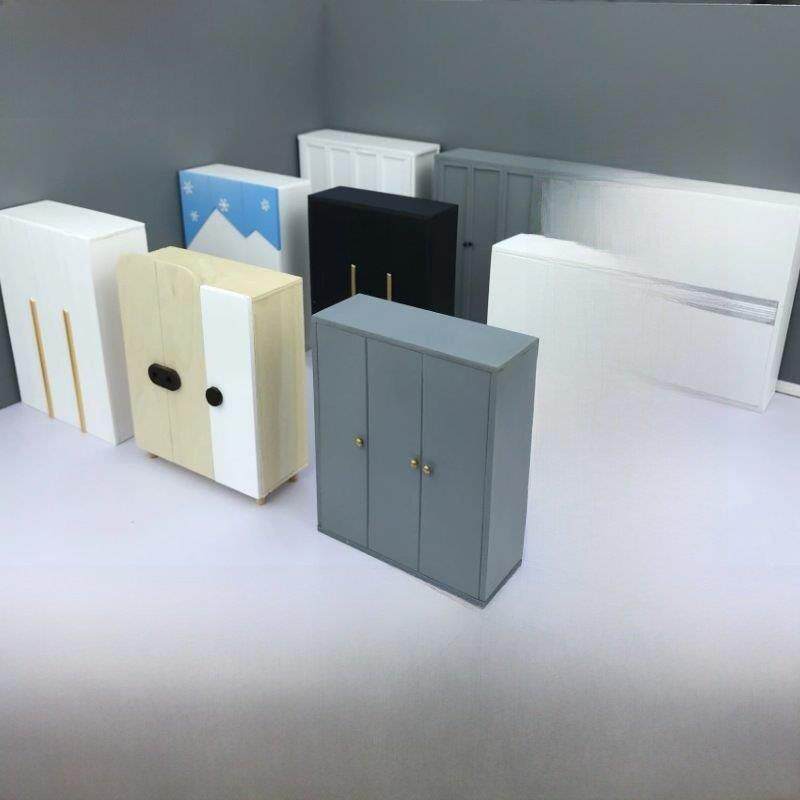 衣柜模型环艺建筑沙盘diy室内仿真手工家具模型迷你柜子摆件