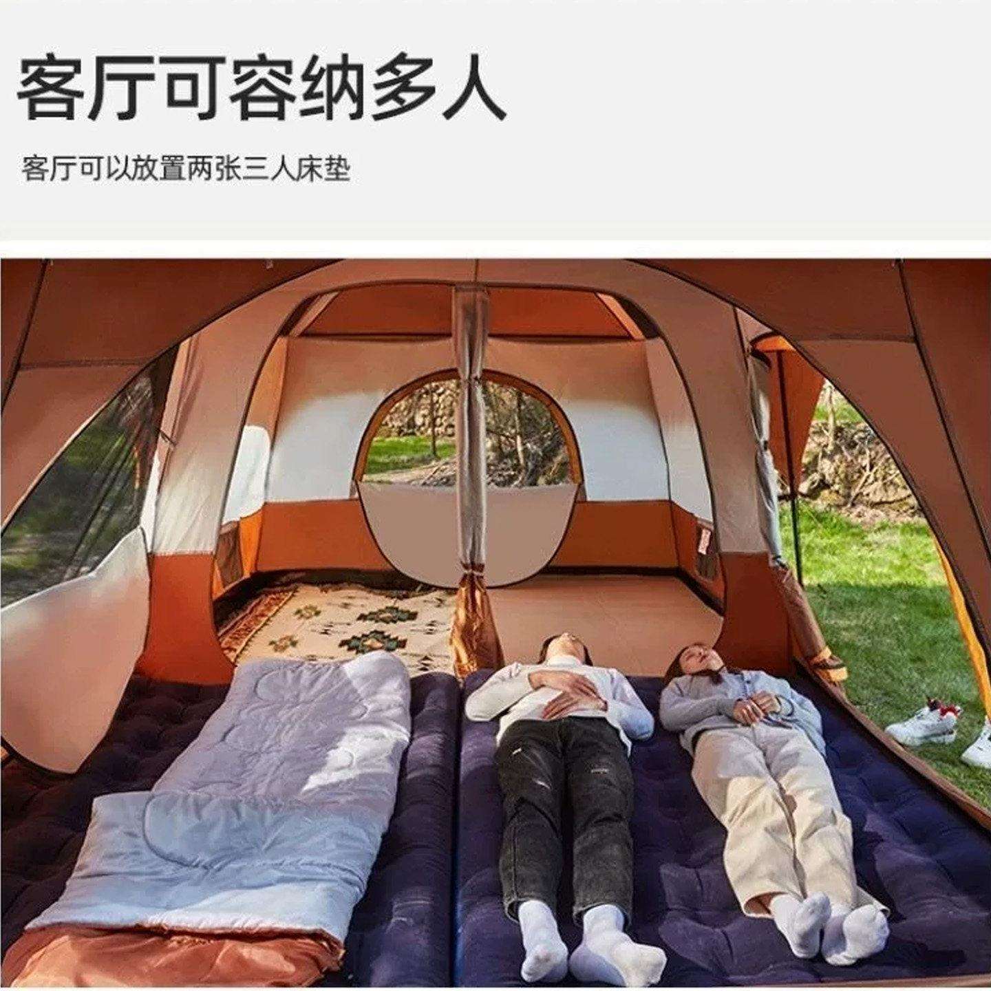 阳帐篷户外野过两室一厅折叠WZX便携式加厚营防雨野夜外遮棚露营