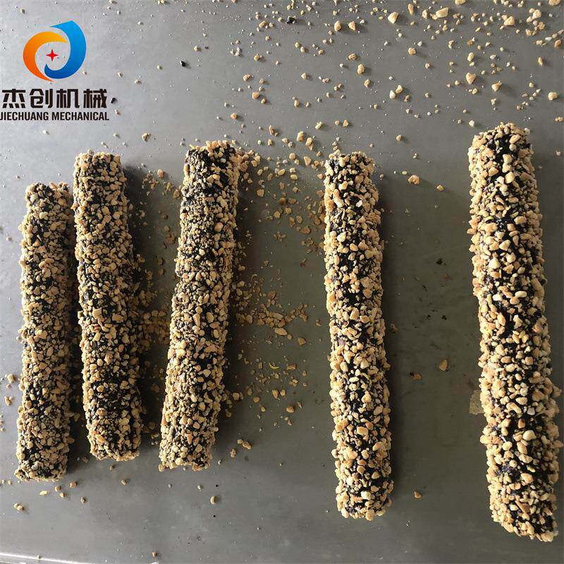 香酥蛋卷裹花生碎机器 上下撒糠均匀上糠机 黑芝麻丸撒芝麻糠设备