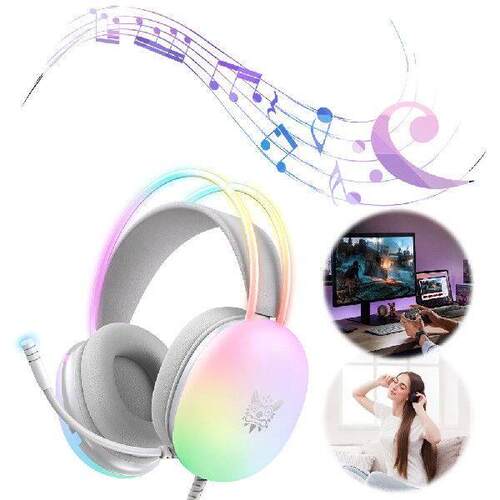 Gaming Headset Wired Headphones with LED Lights Gaming